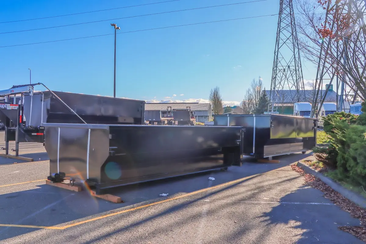 Roll-off dumpster ready for waste disposal at job site for 15 Yard Dumpster Rental in Lecanto